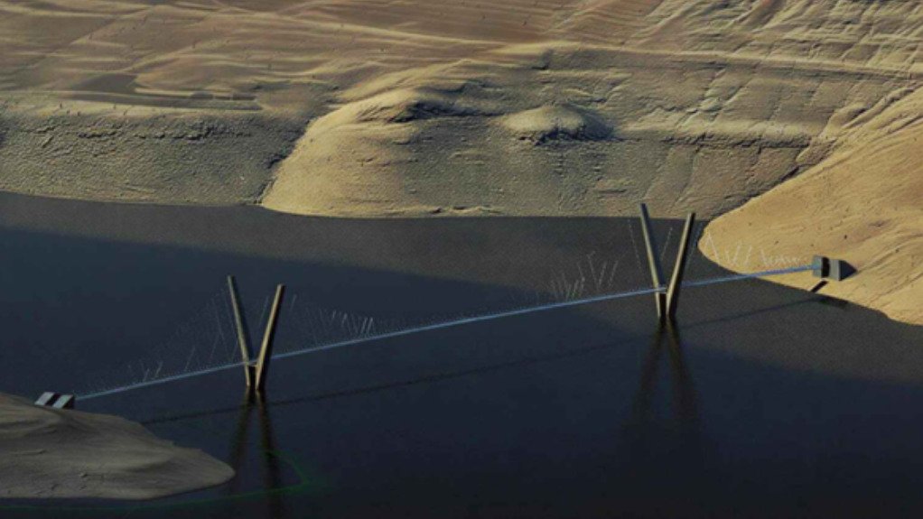 Rendering of concept pedestrian suspension bridge Lesotho