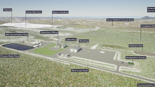 Partial layout rendering of Northern Silica project