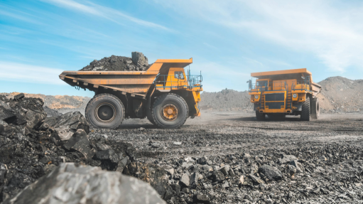 Heavy mining trucks