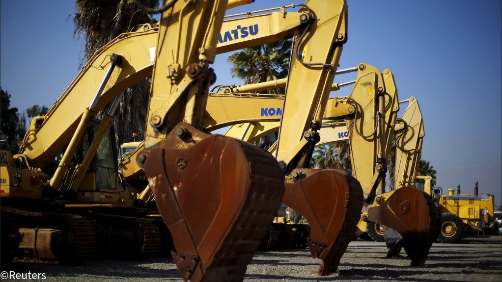 Mine excavator machinery linked up