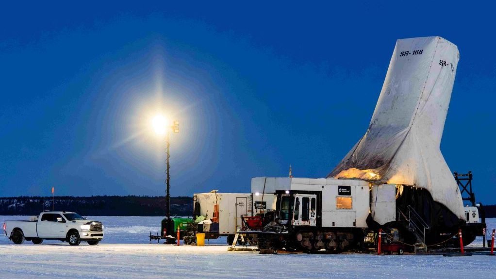 Patterson Lake South drill rig