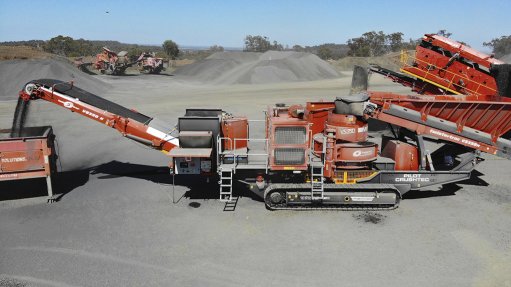 Aerial view of Pilot Crushtec  TwisterTrac VS350H units
