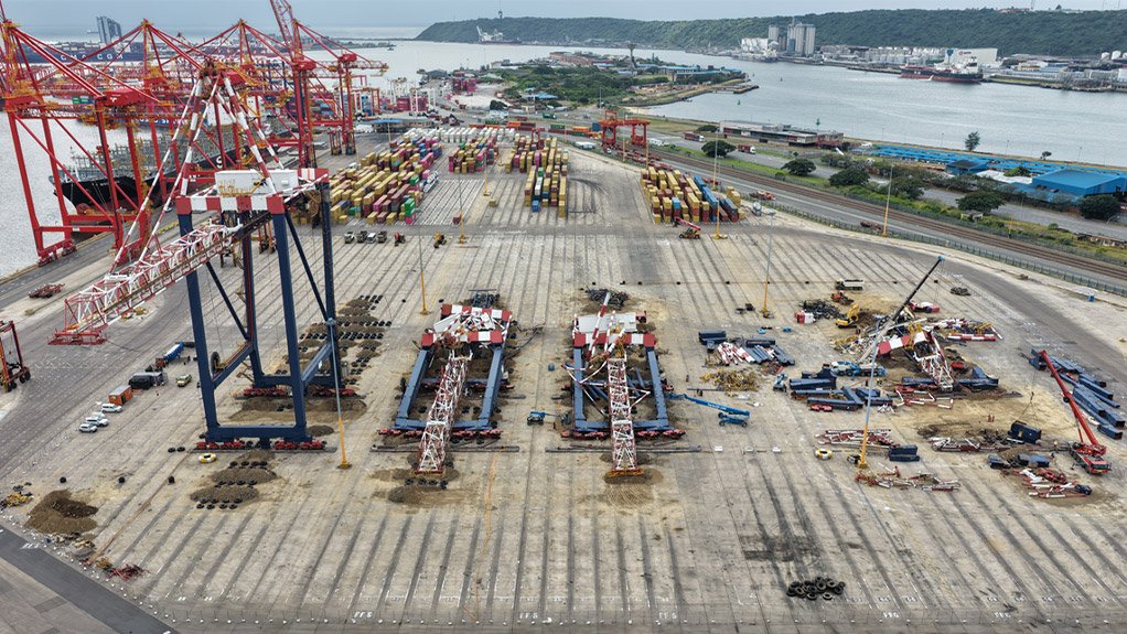 All four cranes landed inside their planned impact zones, leaving the quay, the rail system and the buried services undamaged.