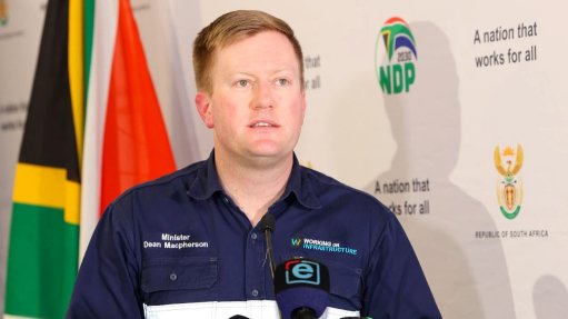 Public Works and Infrastructure Minister Dean Macpherson 