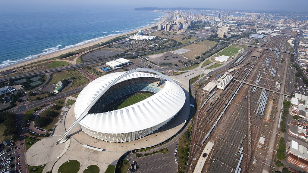 An aeriel view of Durban
