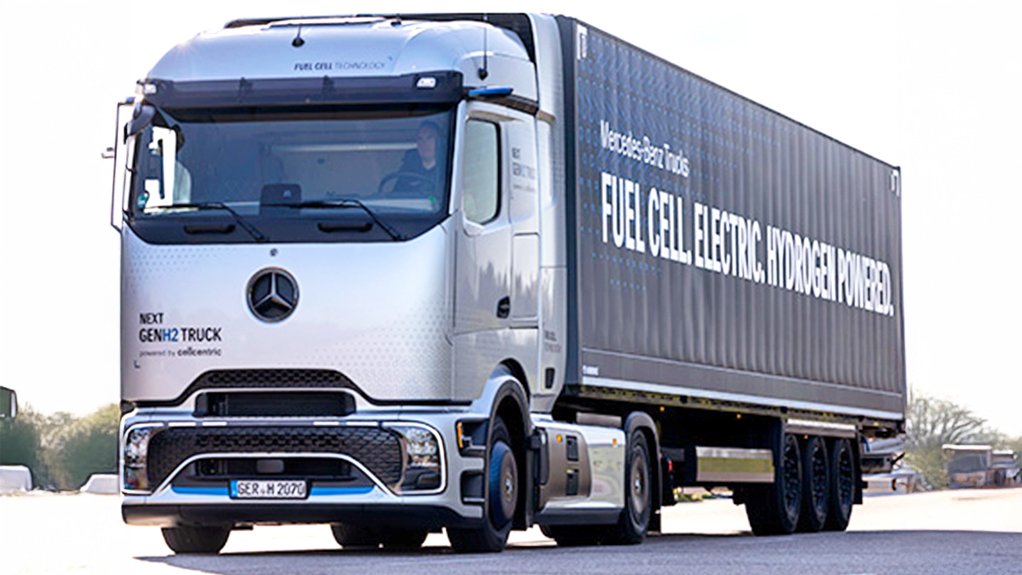 Platinum-catalysed hydrogen fuel cell heavy-duty mobility.