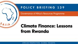 Climate Finance: Lessons from Rwanda (June 2015)