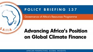 Advancing Africa’s position on global climate finance (July 2015)
