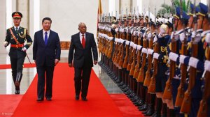 Xi Jinping and Jacob Zuma
