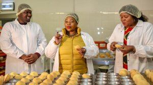 MEC for Economic Development, Tourism and Environmental Affairs, Nomusa Dube-Ncube visited Bakers Creationz Bakery