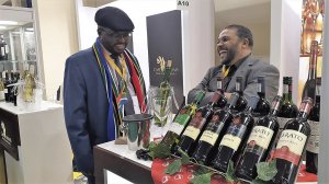 Foreign Economic Representative of South Africa in Russia, Mr Moloko Leshaba.and the Marketing Manager of La Ric Mal Wines Mr Malcom Green at the Prodexpo international trade show in Russia
 
