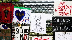 Messages of unity and defiance at White House protest site