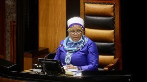 Image of newly elected National Assembly Speaker Nosiviwe Mapisa-Nqakula