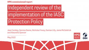 Independent review of the implementation of the IASC Protection Policy