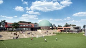An artist's rendition of the new Wits Anglo American Digital Dome