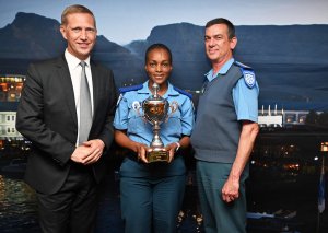 Image of Mayoral Committee Member for Safety and Security, Alderman JP Smith with Traffic Service Deputy Chiefs Pamela Mkosi and Andre Nel   