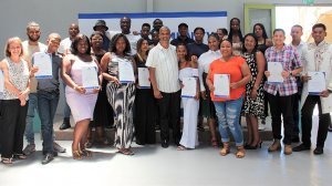 Image of new graduates from the Engen Computer School are eager to put their new skills to the test