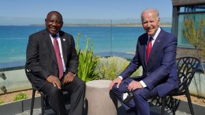 Cyril Ramaphosa and Joe Biden 