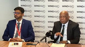 SA Wind Energy Association CEO Niveshen Govender and Kgosientsho Ramokgopa 