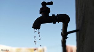 Water dripping from a tap