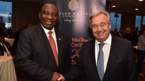 President Cyril Ramaphosa and UN secretary-general António Guterres 