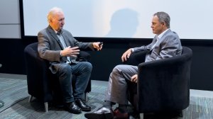  	DRDGOLD CEO Niël Pretorius (right) interviewed by Mining Weekly's Martin Creamer. Video: Darlene Creamer.