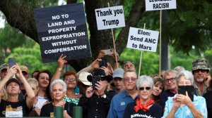 First white South Africans board plane for US under Trump refugee plan