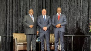 President Cyril Ramaphosa, DA leader John Steenhuisen, Deputy President Paul Mashatile