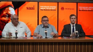 Saai executive director Dr Theo de Jager, AfriForum CEO Kallie Kriel & AfriForum head of public relations Ernst van Zyl