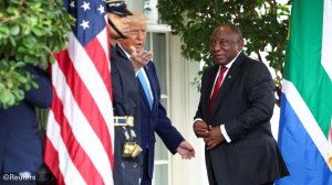 US President Donald Trump & South African President Cyril Ramaphosa