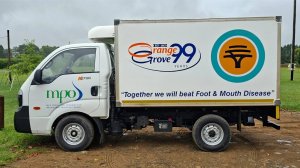 FNB-sponsored FMD vaccine distribution truck