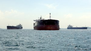 Oil tankers at sea
