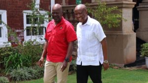 SACP General Secretary Solly Mapaila and EFF President Julius Malema 