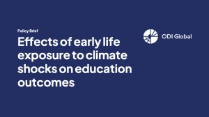 Effects of early life exposure to climate shocks on education outcomes