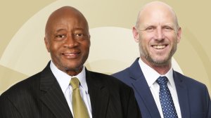 Sibanye-Stillwater chairperson Dr Vincent Maphai and CEO Dr Richard Stewart.