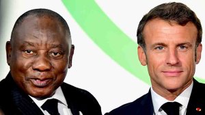 President Cyril Ramaphosa and French President Emmanuel Macron