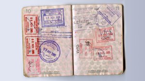 Passport stamps 