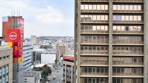 Absa branding on a building in the Jhb CBD