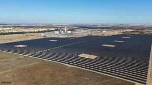 Solar panels at a mine in South Africa