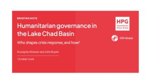 Humanitarian governance in the Lake Chad Basin: who shapes crisis response, and how?