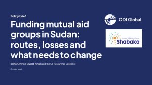Funding mutual aid groups in Sudan: routes, losses and what needs to change