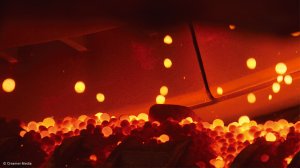 Ferrochrome smelting at Lion.